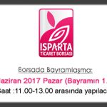 Borsamızın Bayramlaşma Programı Belli Oldu
