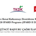 TKDK IPARDII Dönemi Üçüncü Başvuru Çağrı İlanına Çıktı
