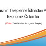 İş Dünyasının Taleplerine İstinaden Açıklanan Ekonomik Önlemler