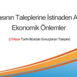 İş Dünyasının Taleplerine İstinaden Açıklanan Ekonomik Önlemler
