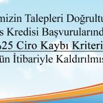Nefes Kredisi Kriterleri Değişti