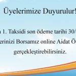 Aidat Ödeme Son Günü!
