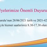 Mesai Saatlerinde Değişiklik