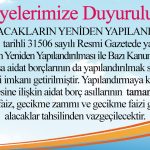 7326 Sayılı Yapılandırma