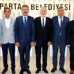 Başkan Şahin ve Yönetimi Isparta Belediye Başkanı Sayın Başdeğirmen’i Ziyaret Etti