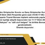 TOBB İl Kadın Girişimciler Kurulu ve Genç Girişimciler Kurulu İcra Komitesi Seçimleri